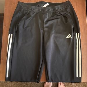 Black and white adidas joggers Size large